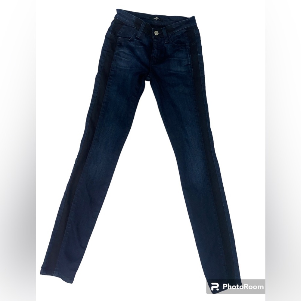 NWOT 7 for all Mankind Women's Slim Cigarette Dark Blue Mid Rise Jeans